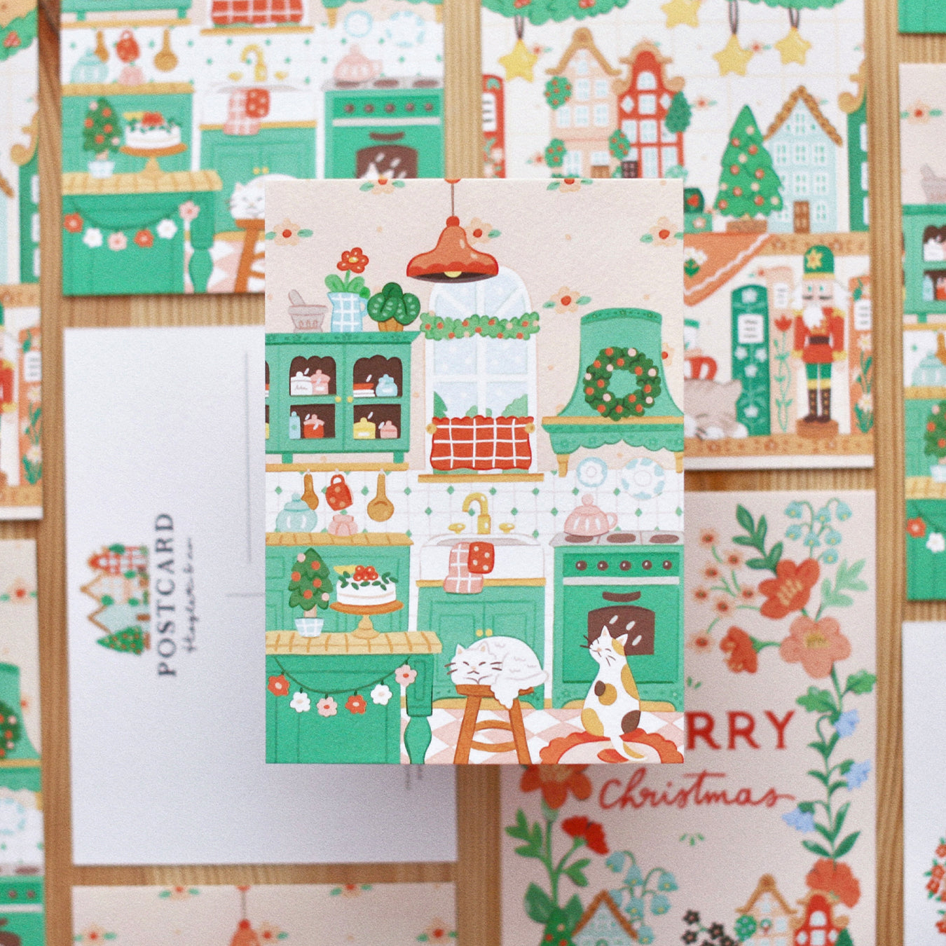 Christmas Kitchen || Postcard