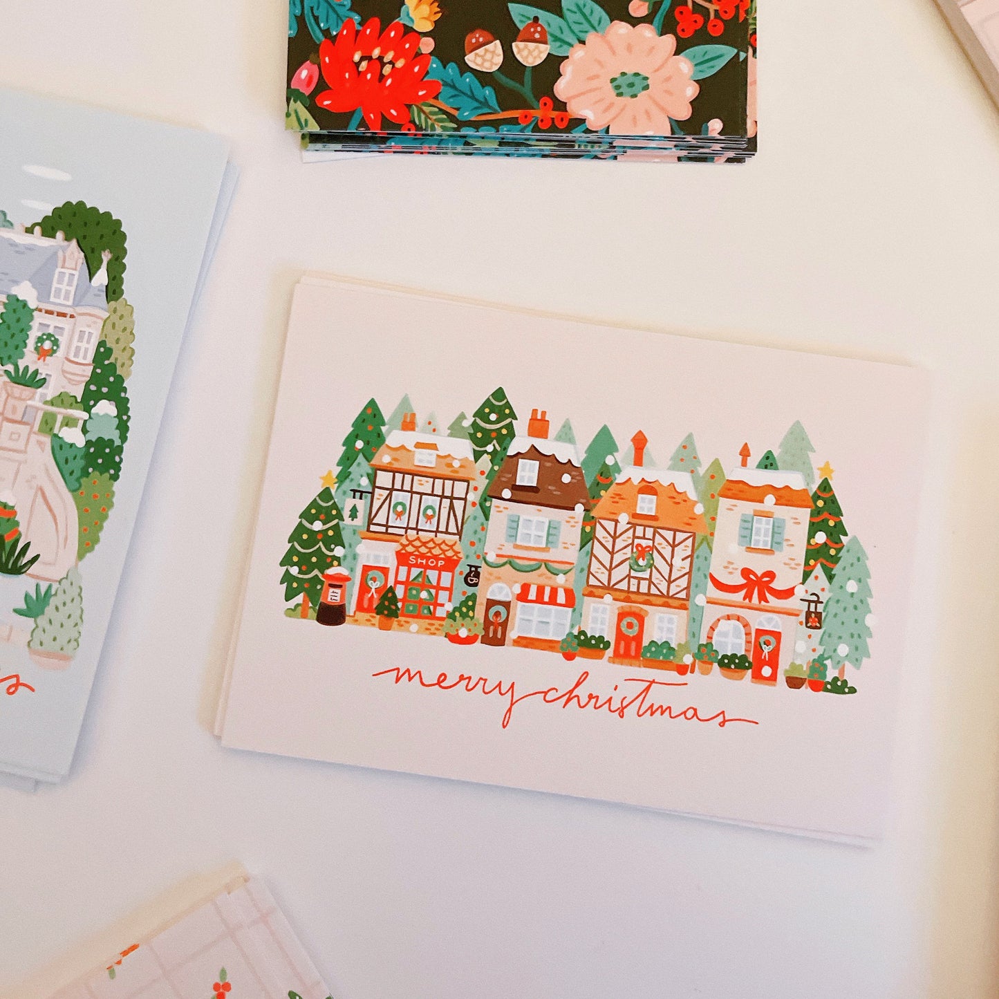 Christmas Village || Postcard