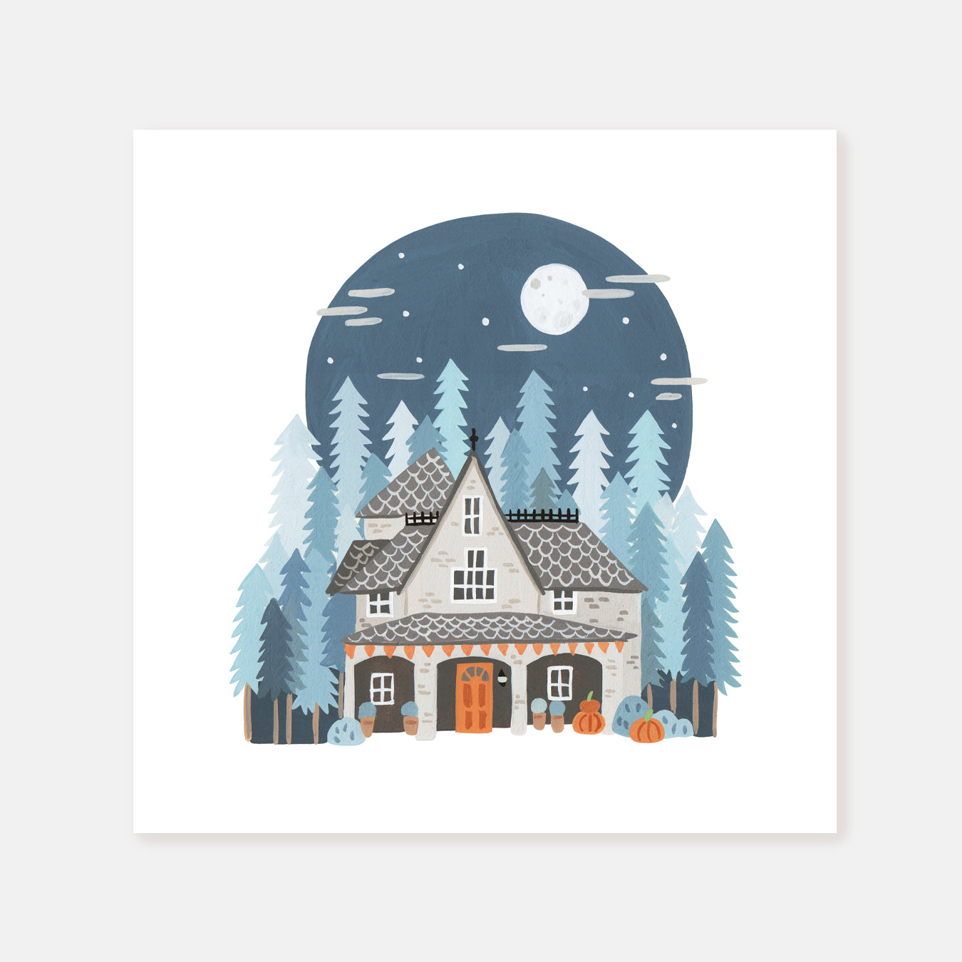 Halloween Manor || Square Print