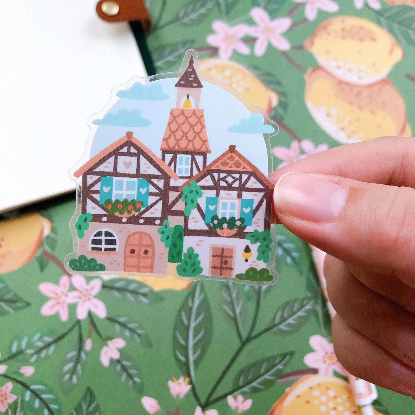 Tudor Village || Clear Die-cut Sticker