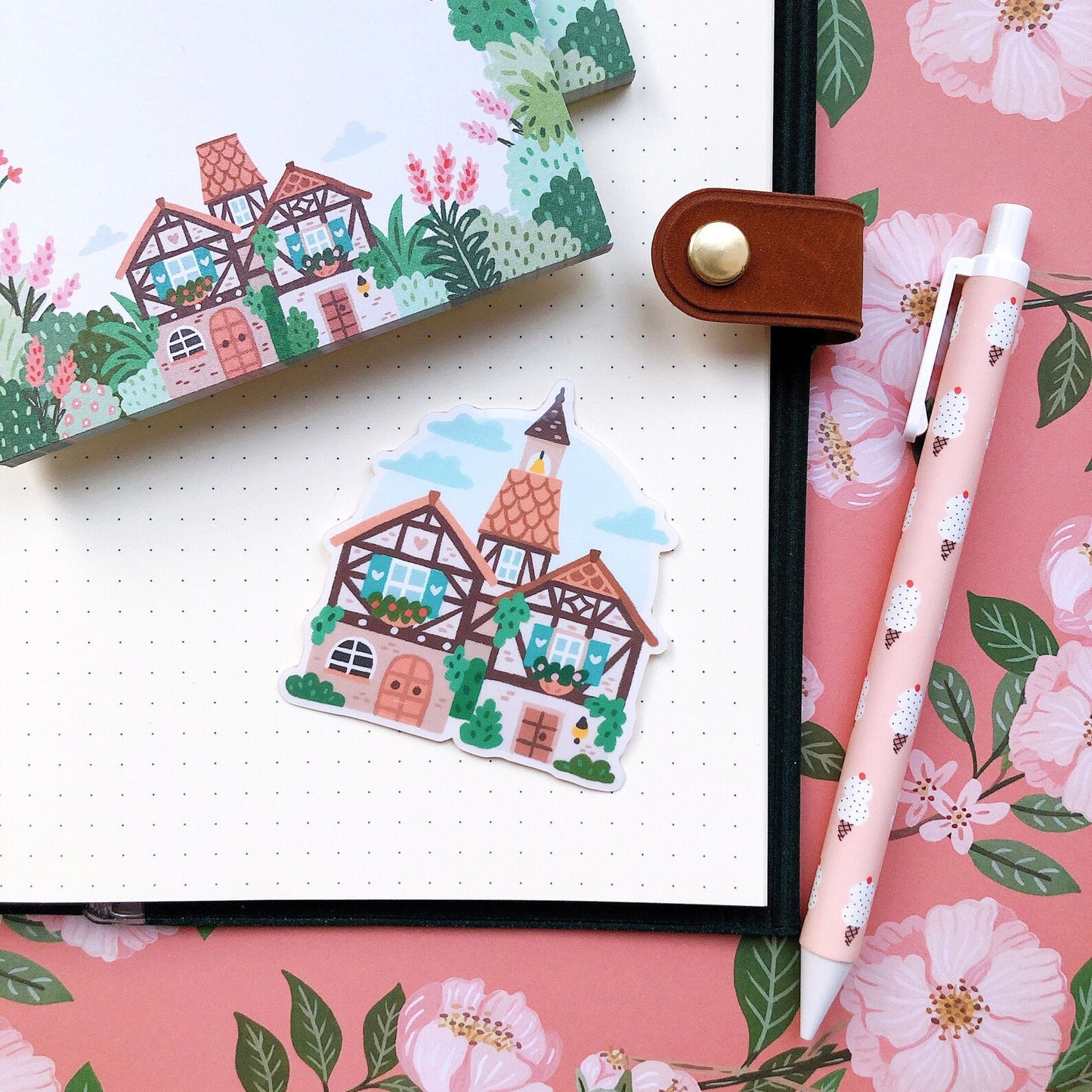 Tudor Village || Clear Die-cut Sticker