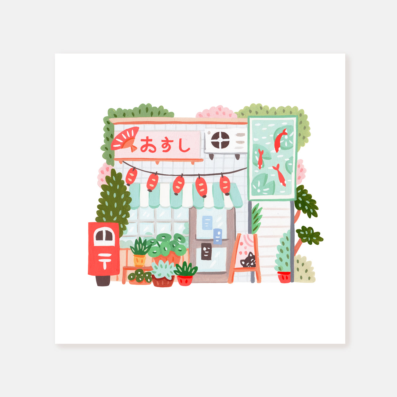 Japanese Shopfront || Square Print