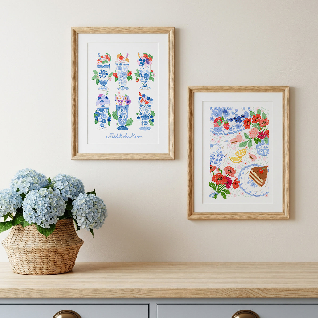 Milkshakes with text || Art Print