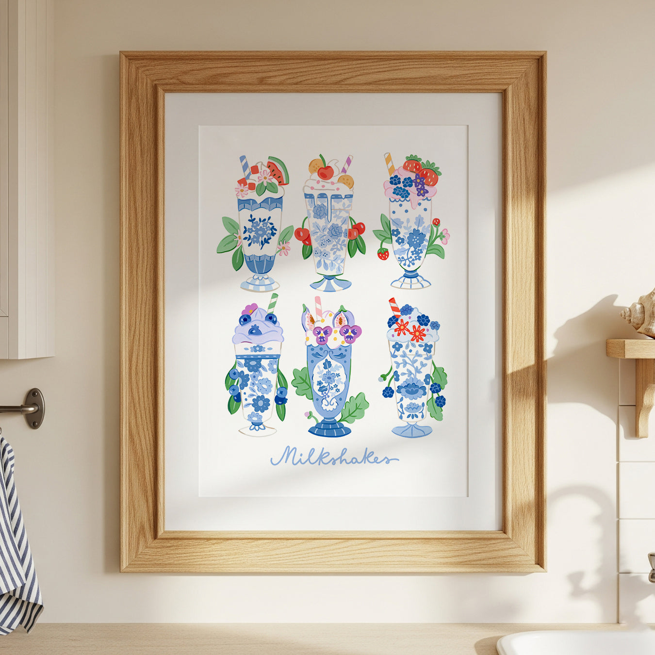 Milkshakes with text || Art Print
