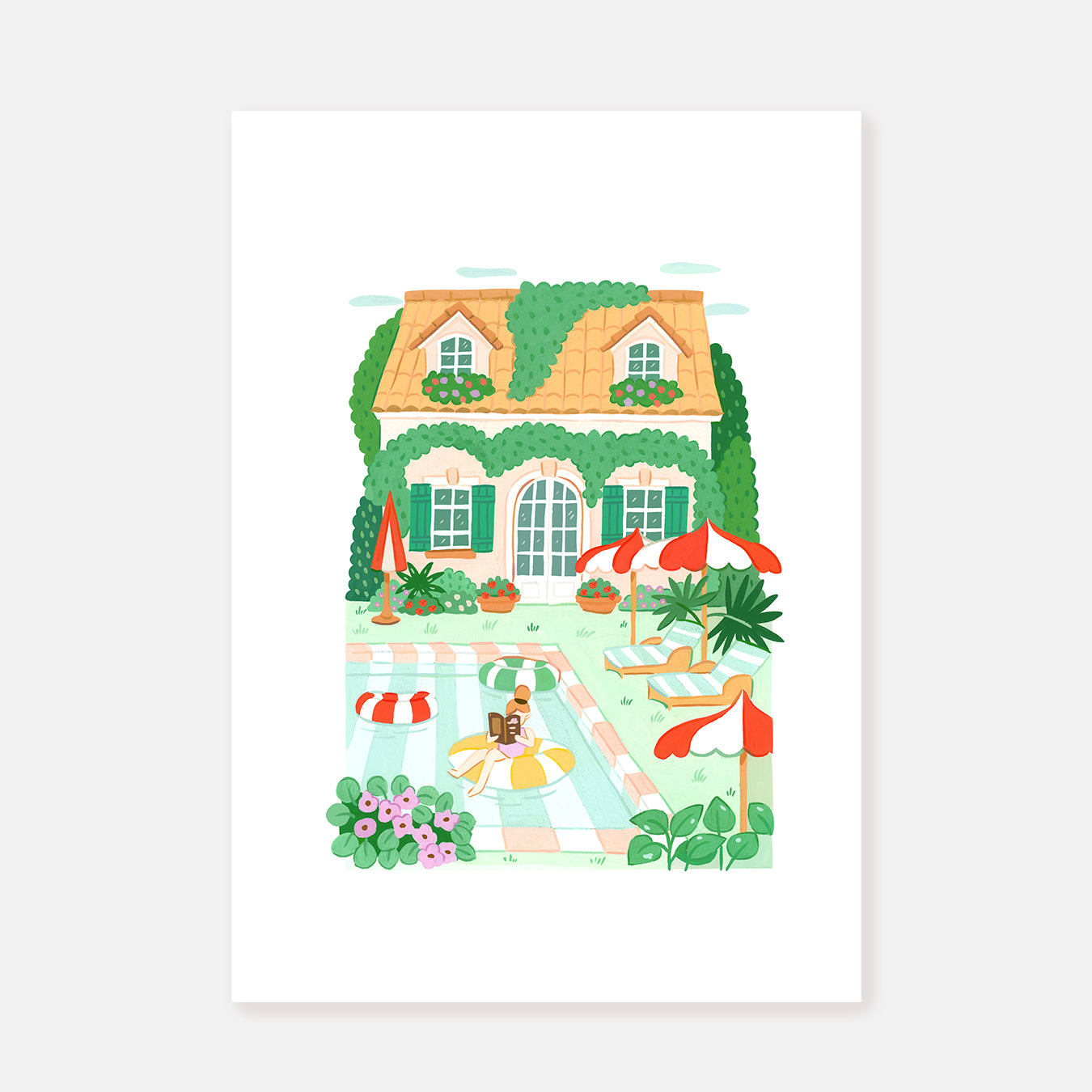 Pool Read || Art Print