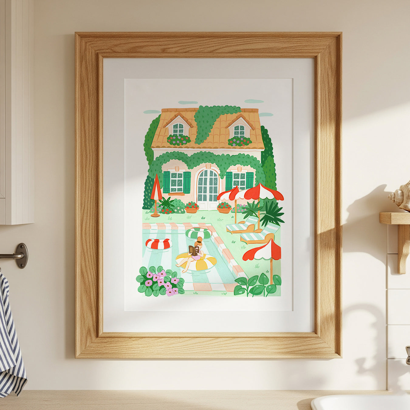 Pool Read || Art Print
