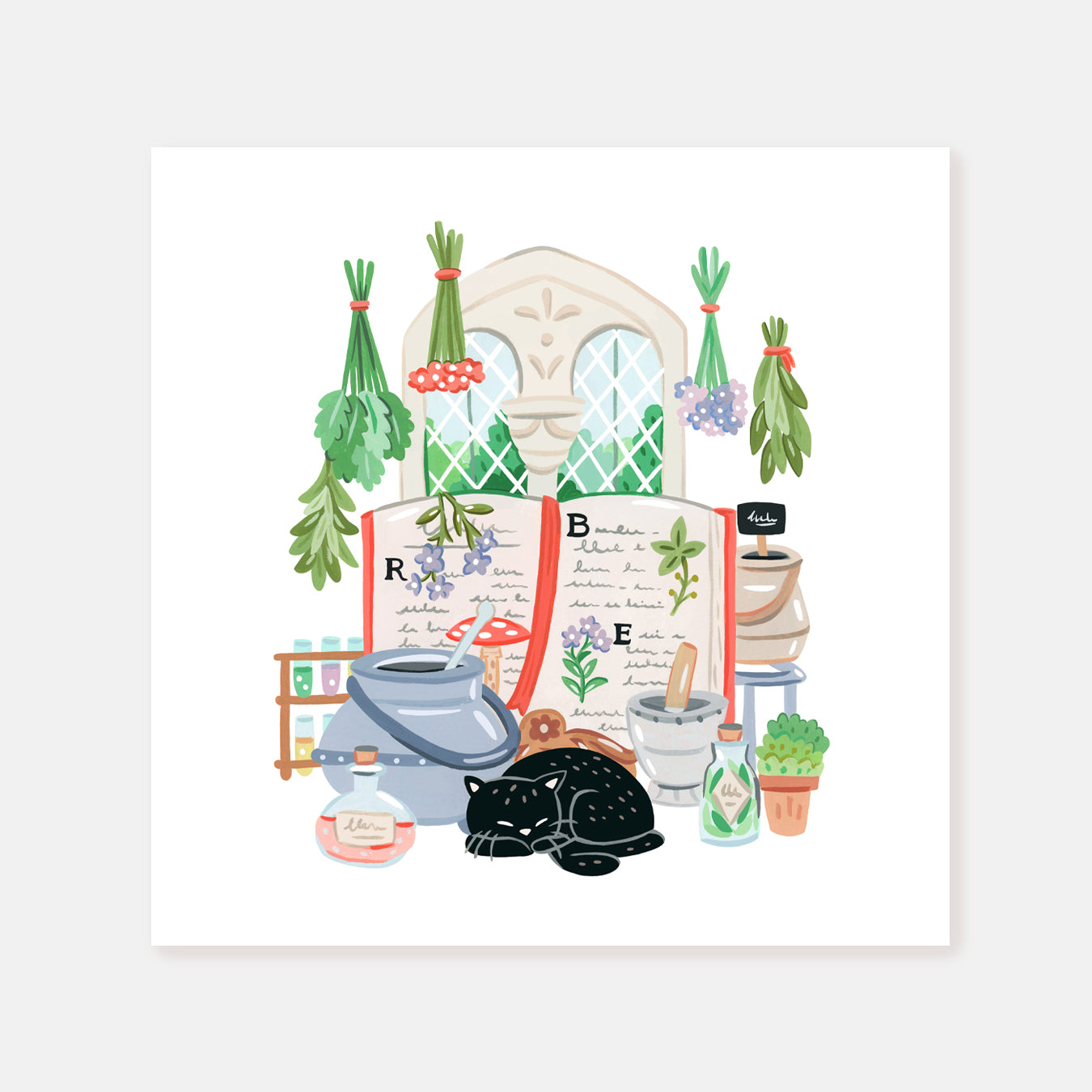 Potion Cat || Square Print