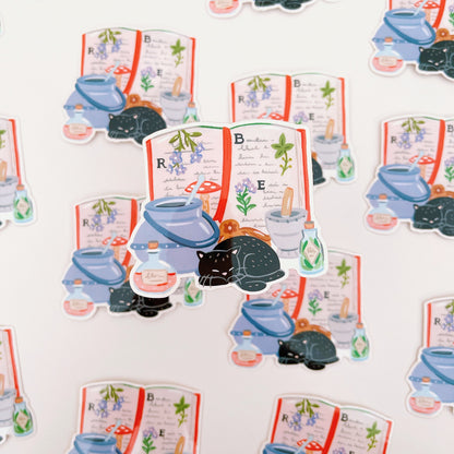 Potion Cat || Glossy Vinyl Sticker
