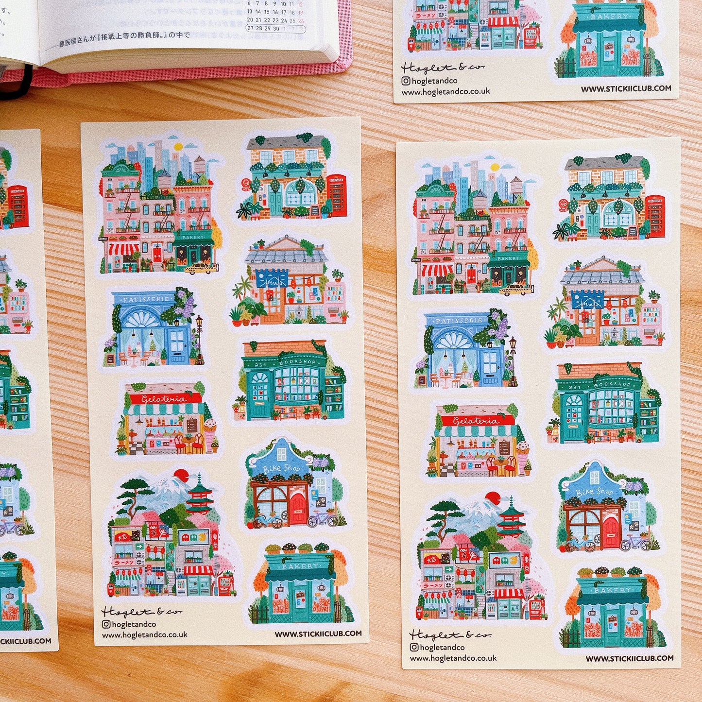 Charming City Shops || Sticker Sheet