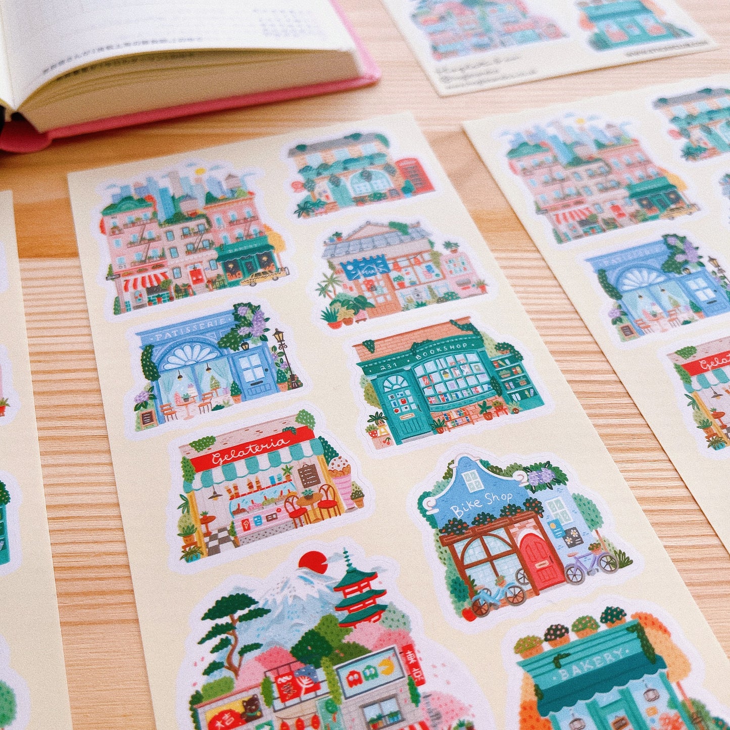 Charming City Shops || Sticker Sheet