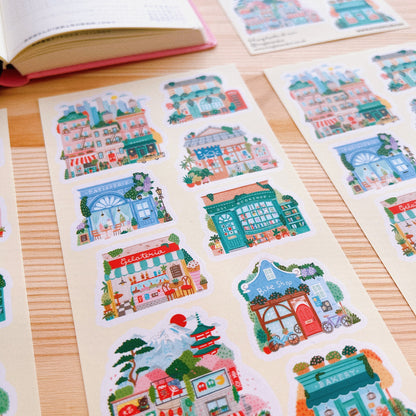 Charming City Shops || Sticker Sheet