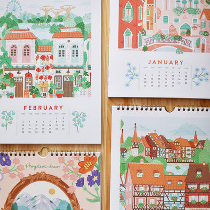 Pretty Cities || 2025 Illustrated Calendar