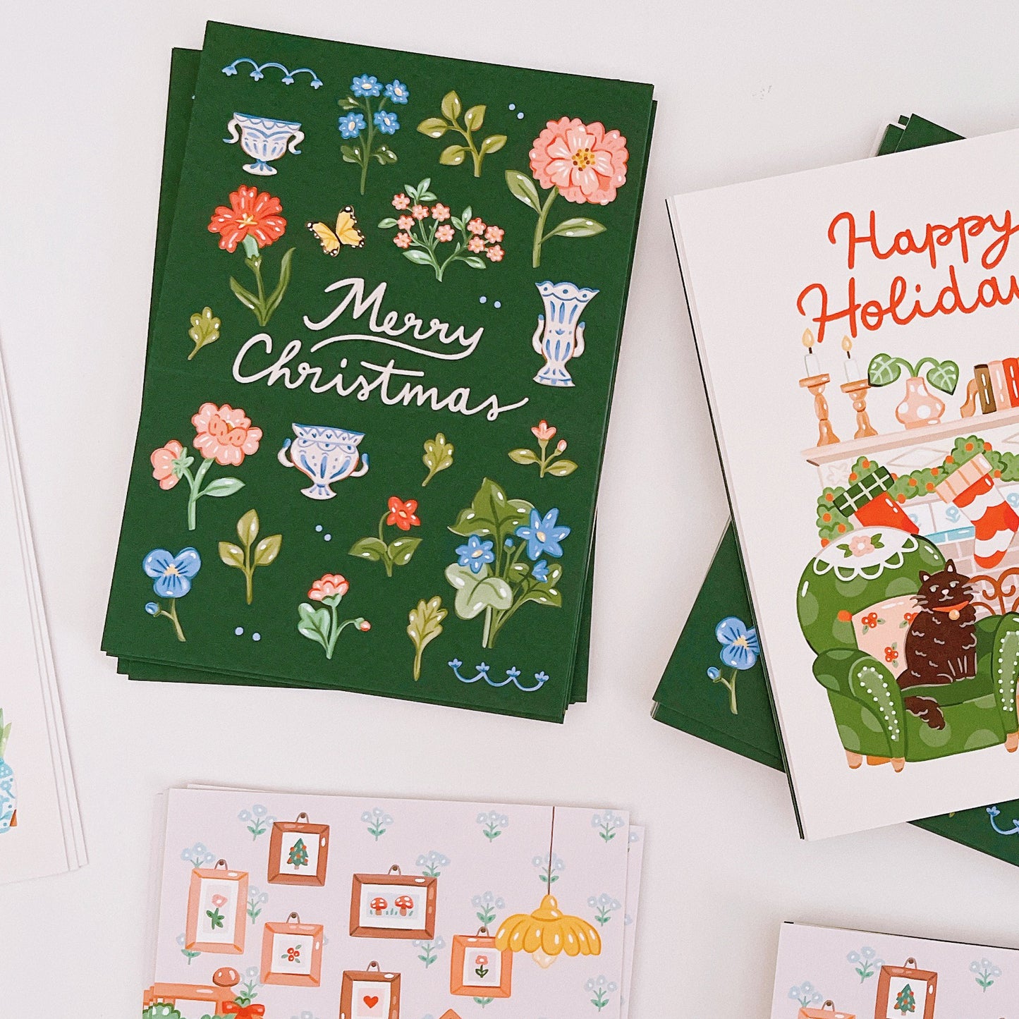 Floral Christmas || Postcard