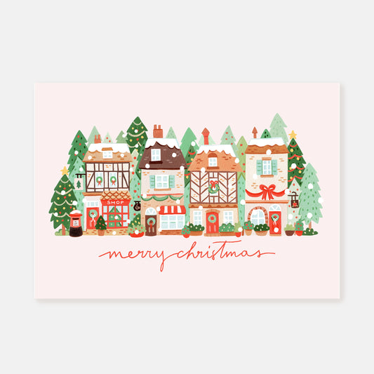 Christmas Village || Postcard