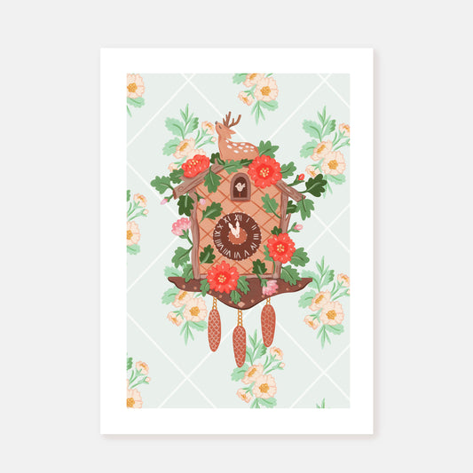 Deer Clock || Art Print
