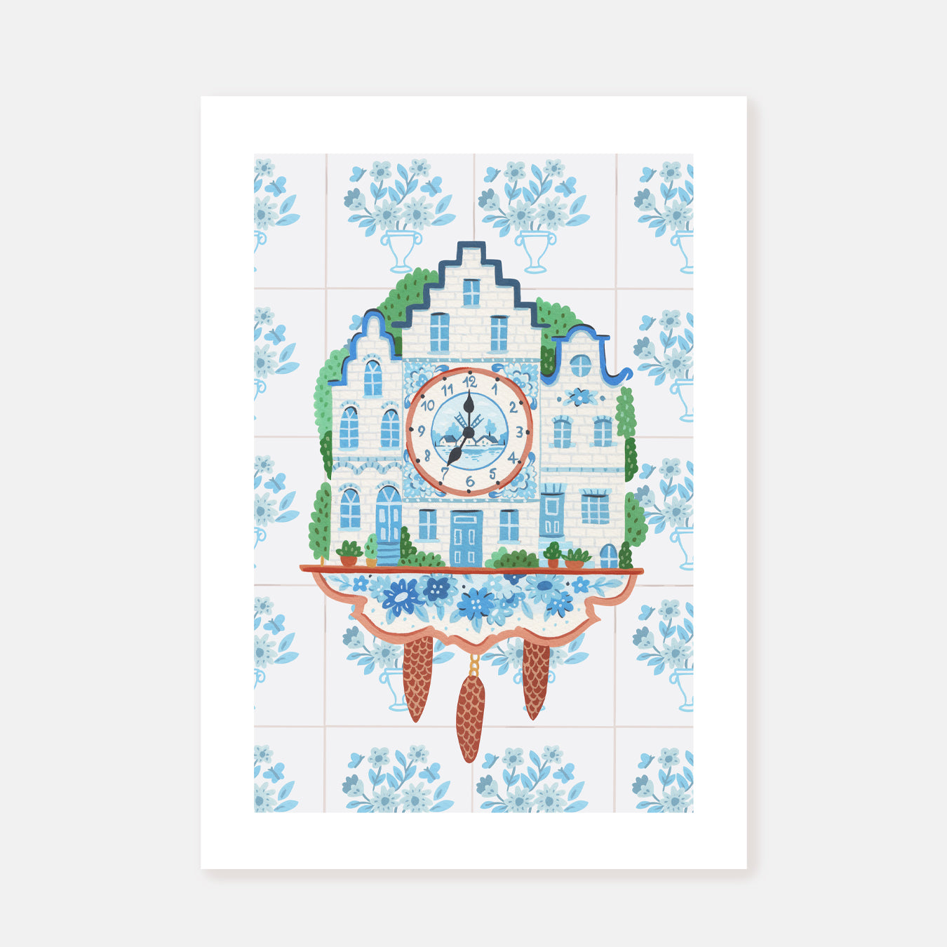 Delft Clock || Art Print