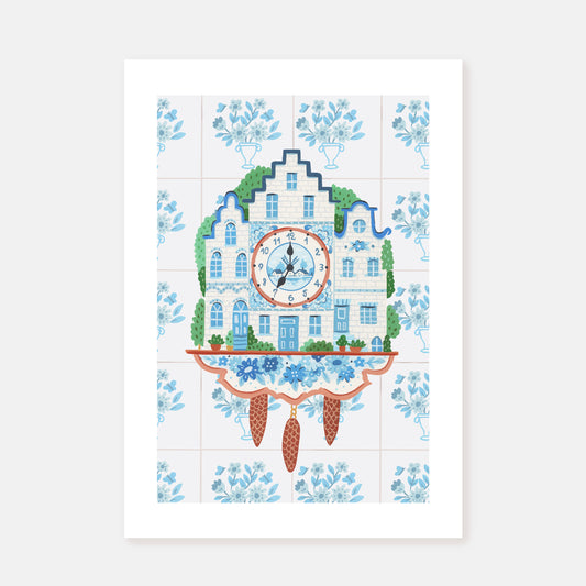 Delft Clock || Art Print