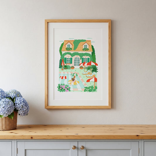 Pool Read || Art Print