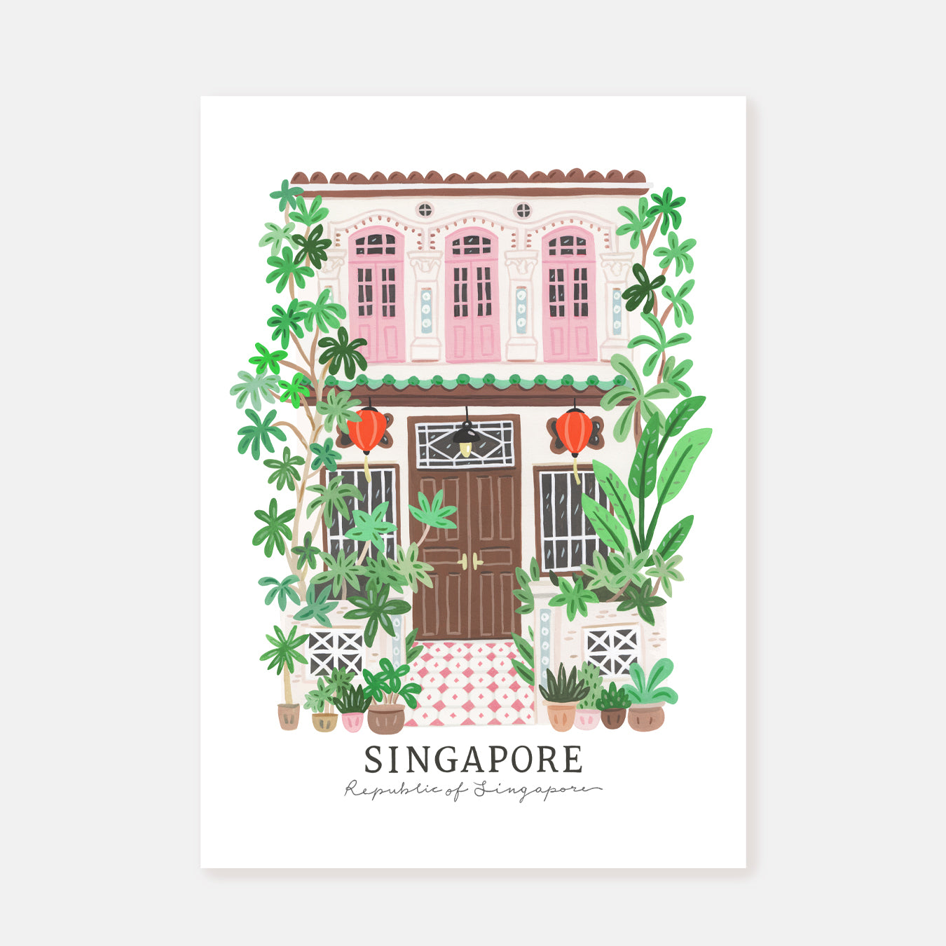 Pink Singapore || Art Print