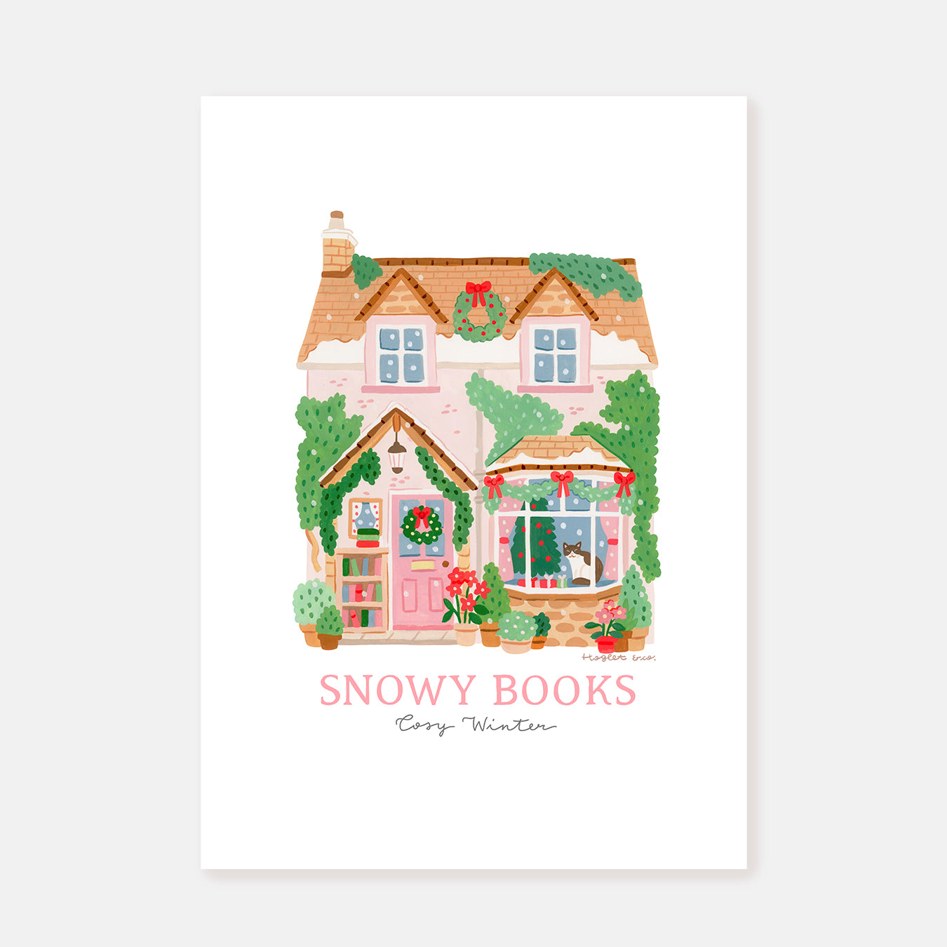 Snowy Books || Art Print