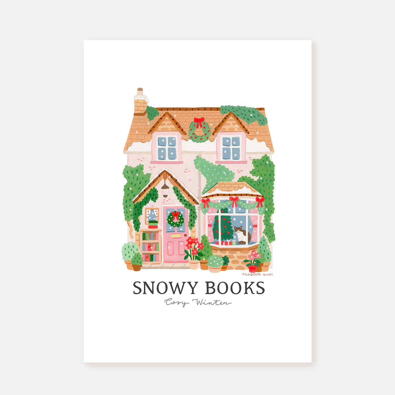 Snowy Books || Art Print