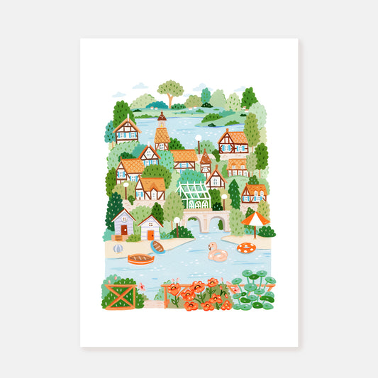Summer Village || Art Print