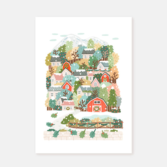 Winter Village || Art Print